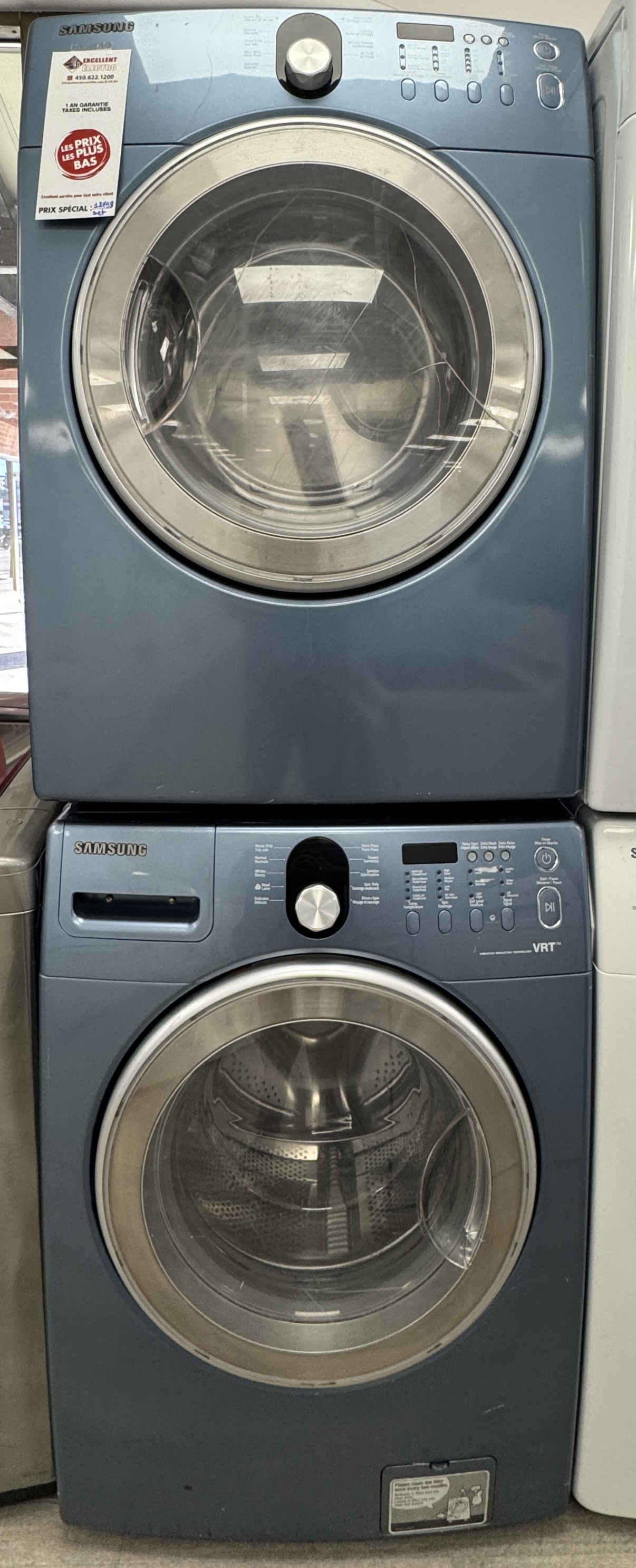 Samsung - 27'' Washer-Dryer - Blue - Front Load - Refurbished - 32005