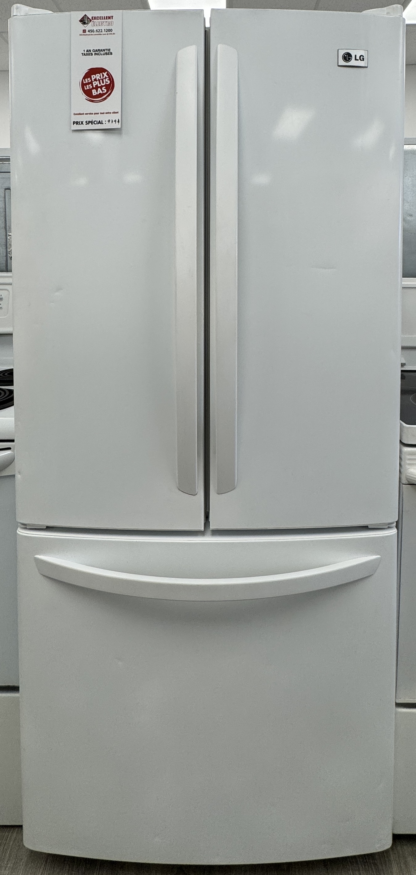 LG - 33'' Refrigerator - White - French Door - Refurbished - 30030